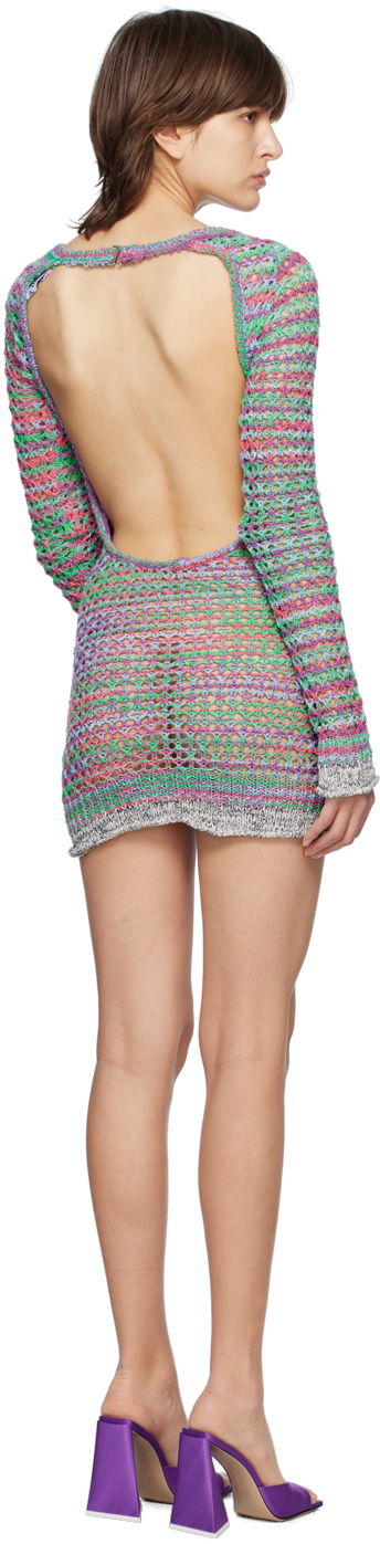 Obleke The Attico The Attico Open Knit Minidress Večbarvna | 232WCA192 KC062, 2