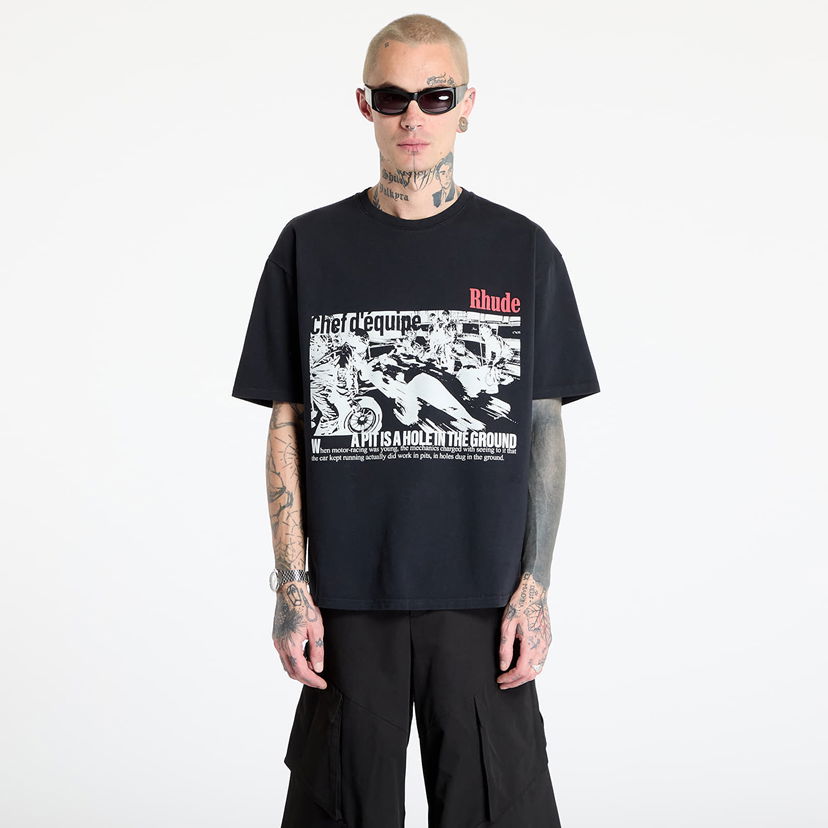 Majica Rhude Rhude Champions Du Monde Graphic T-Shirt Črna | RHSS25TT140122306