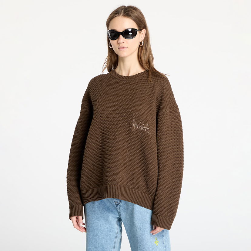 Pleteni pulover Footshop FTSHP Everyday Brown Knit Sweater Rjava | FTSHP_451