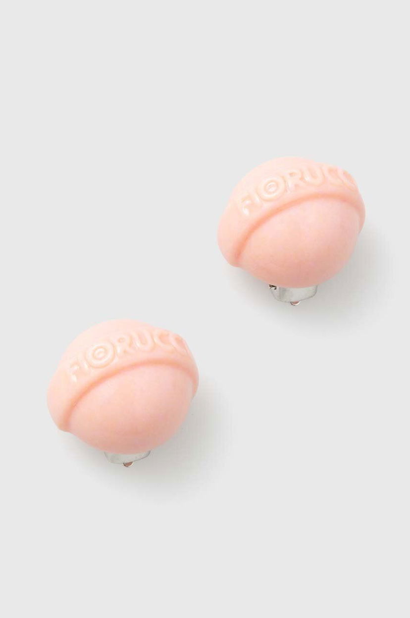 Uhani Fiorucci Fiorucci Mini Lollipop Clip Earrings Roza | U01FPAJE145PT01PN02