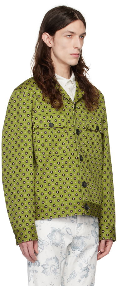 Jakna Erdem Erdem Graham Floral Print Jacket Zelena | MS23_712MMFOG GRAHAM, 1