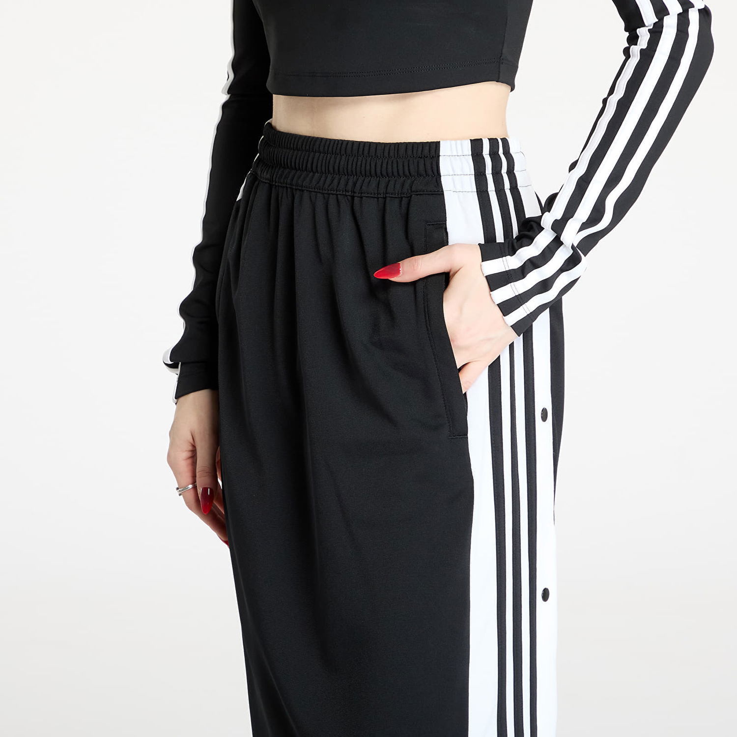 Krila adidas Originals Adibreak Maxi Long Black Skirt Črna | JD0923, 1