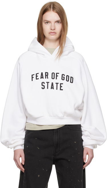 Pulover Fear of God ESSENTIALS Fleece Raglan Hoodie Bela | 192SP257824FW, 0