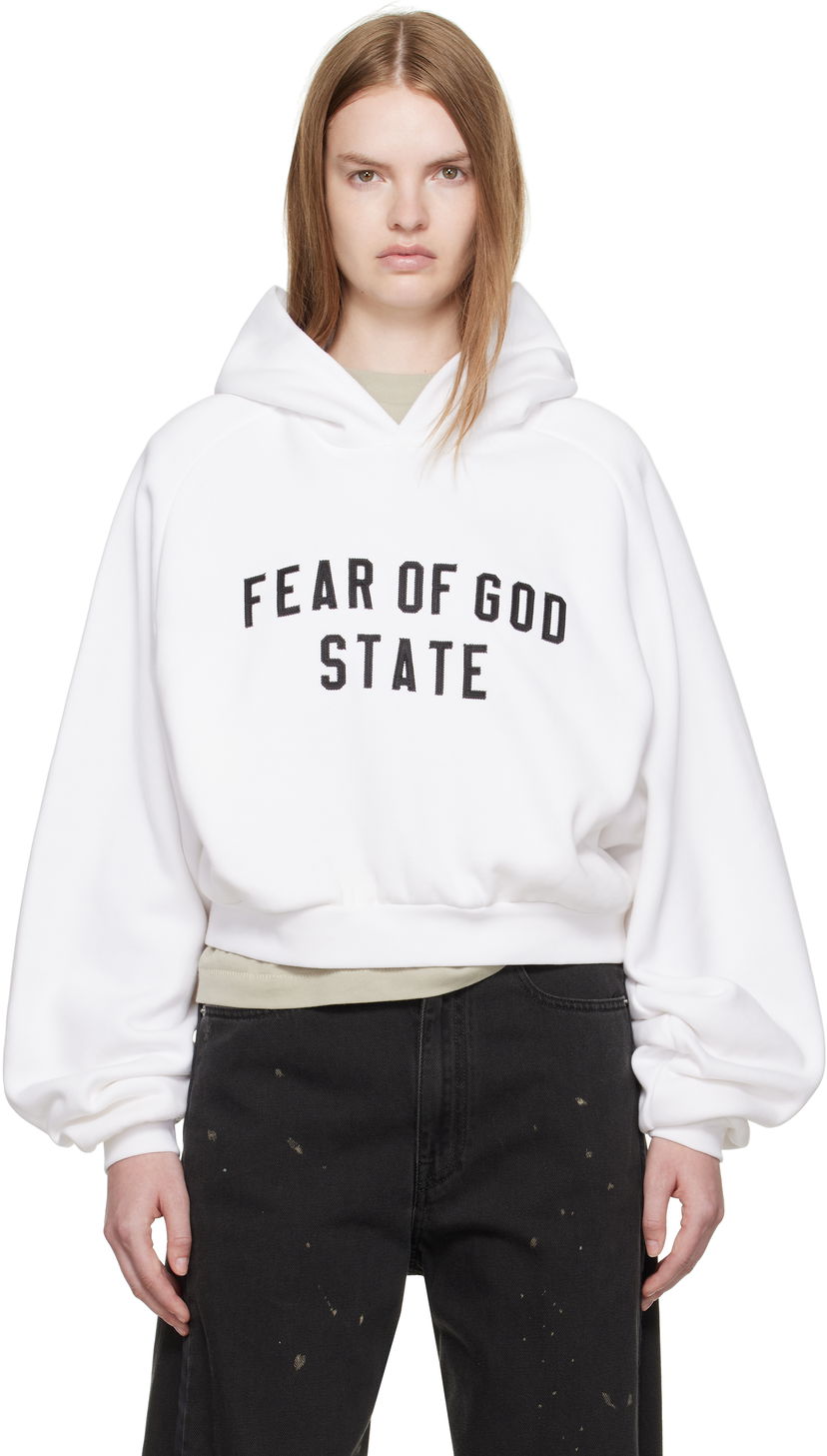Pulover Fear of God ESSENTIALS Fleece Raglan Hoodie Bela | 192SP257824FW