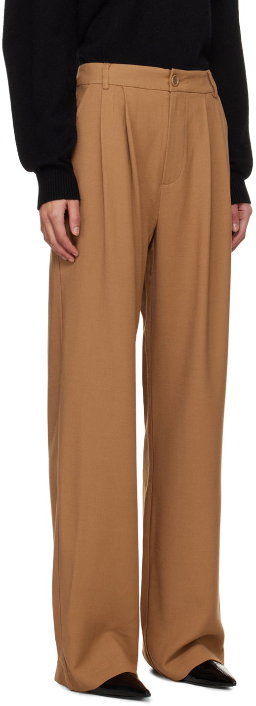 Hlače Anine Bing Carrie Pleated Trousers Rjava | A-03-3269-200, 1