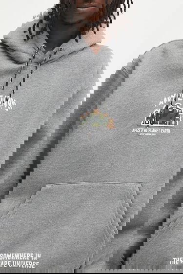 Pulover AAPE by A Bathing Ape AAPE By A Bathing Ape Aaper Hoodie Siva | AAPSWMB378XAN, 3