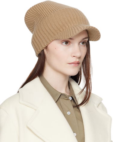 Klobuk Max Mara Max Mara Ribbed Knit Beanie with Visor Črna | 2424576132600 MM02398, 3