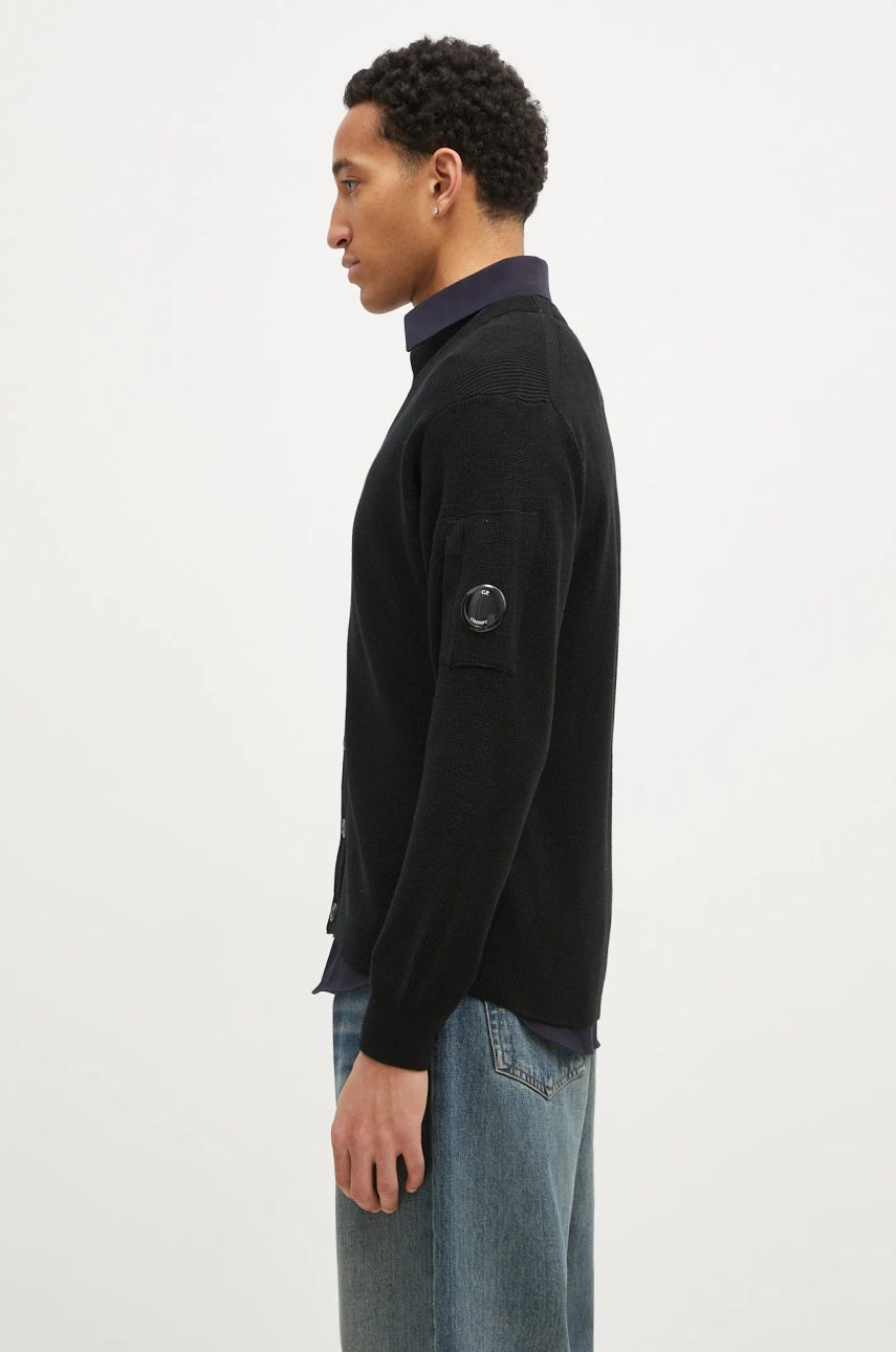 Pleteni pulover C.P. Company Re-Wool Knit Cardigan Črna | 17CMKN253A006595A, 1