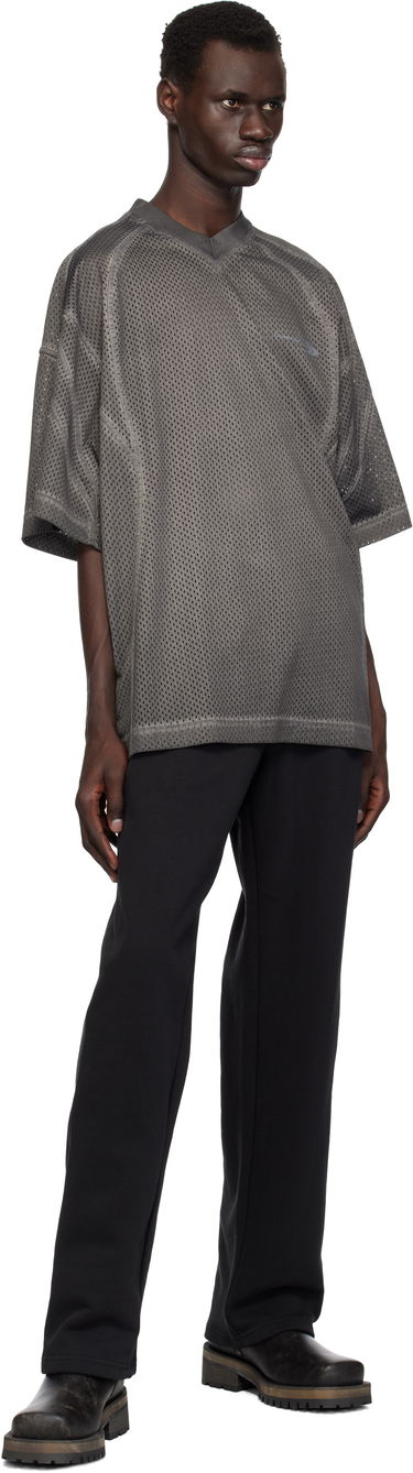 Dres Alexander Wang Alexander Wang Mesh Short Sleeve T-Shirt Siva | UCC1251733, 3