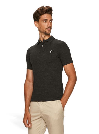 Polo majica Polo by Ralph Lauren Custom Fit Polo Črna | 710536856031