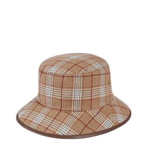 Klobuk Gucci GG Supreme Reversible Bucket Hat Bucket Hat Beige Brown Bež | 700851 4HAOT 9779