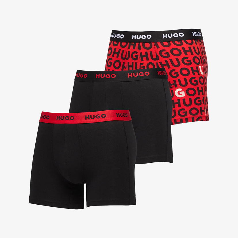 Boksarice BOSS HUGO BOSS Men's 3-Pack Boxer Briefs Rdeča | 50532559-982