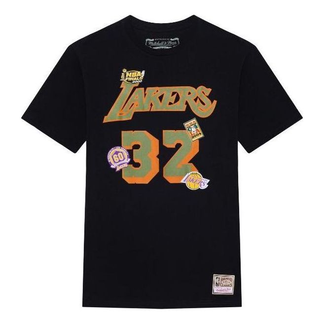 Majica Mitchell & Ness Mitchell & Ness NBA Los Angeles Lakers Script Magic Johnson T-Shirt Črna | BNN3DP22083-LALBLCKEJH