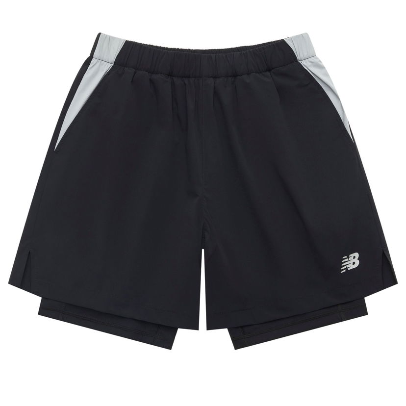 Kratke hlače New Balance 2-In-1 Logo Shorts Črna | NVE25121-BK