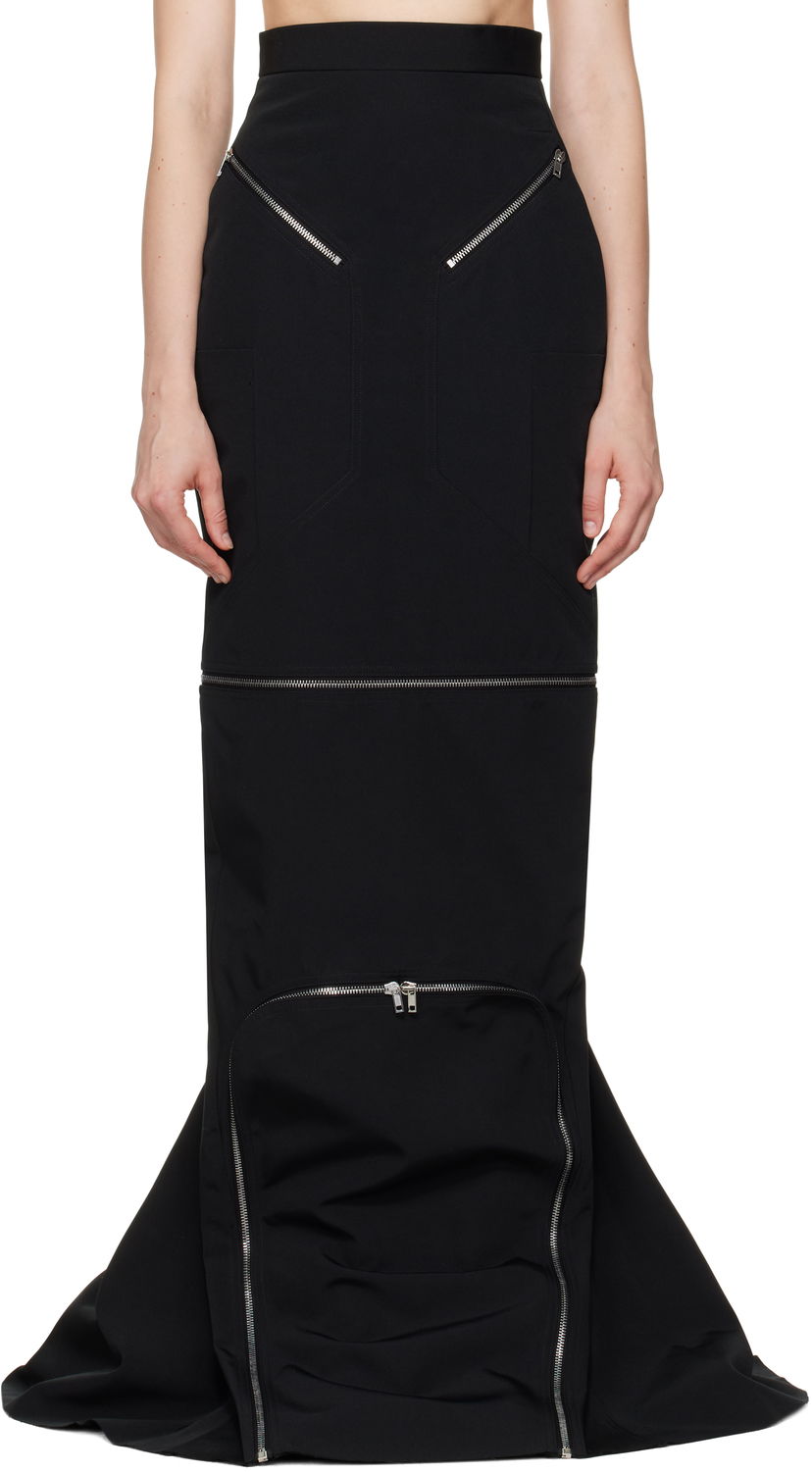 Krila Rick Owens Rick Owens Hollywood Headon Maxi Skirt Črna | RO01E7399 PCVS