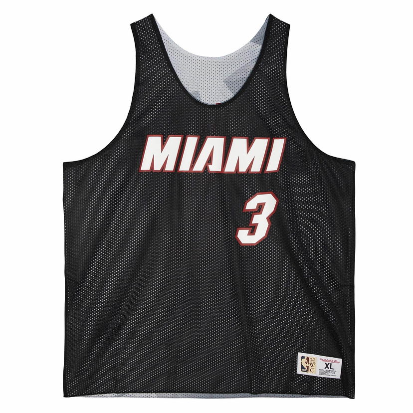 Dres Mitchell & Ness NBA Miami Heat Dwyane Wade Reversible Mesh Tank Črna | TMTK3208-MHEYYDWABLCK