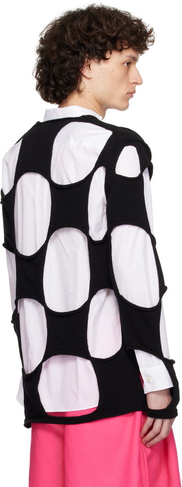 Pleteni pulover Comme des Garçons Homme Plus Cotton Code Intarsia B Pattern Crewneck Sweater Črna | PO-N012-051, 2