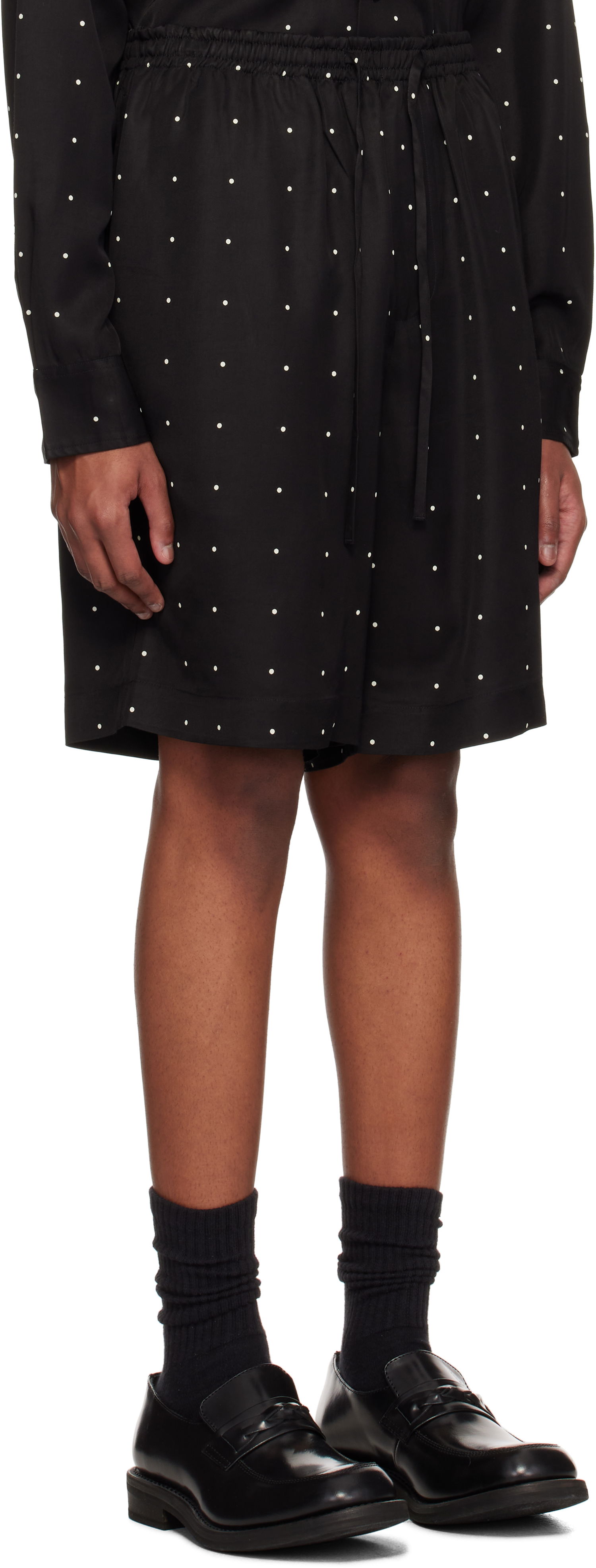Kratke hlače Róhe Dotted Elasticated Shorts Črna | 314-32-033, 1