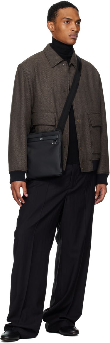 Torba za čez ramo BOSS Smooth & Structured Reporter Bag Črna | 50548791, 3