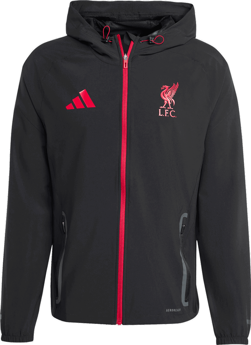 Jakna adidas Originals Liverpool FC Tiro25 Competition Vis Tech Track Jacket Črna | jz5556