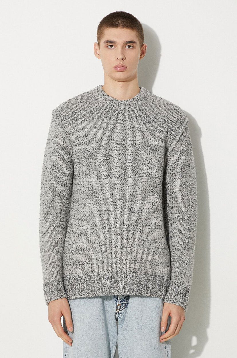 Pleteni pulover Samsoe Samsoe Samsoe Samsoe Warm Wool Sweater Siva | M23300086