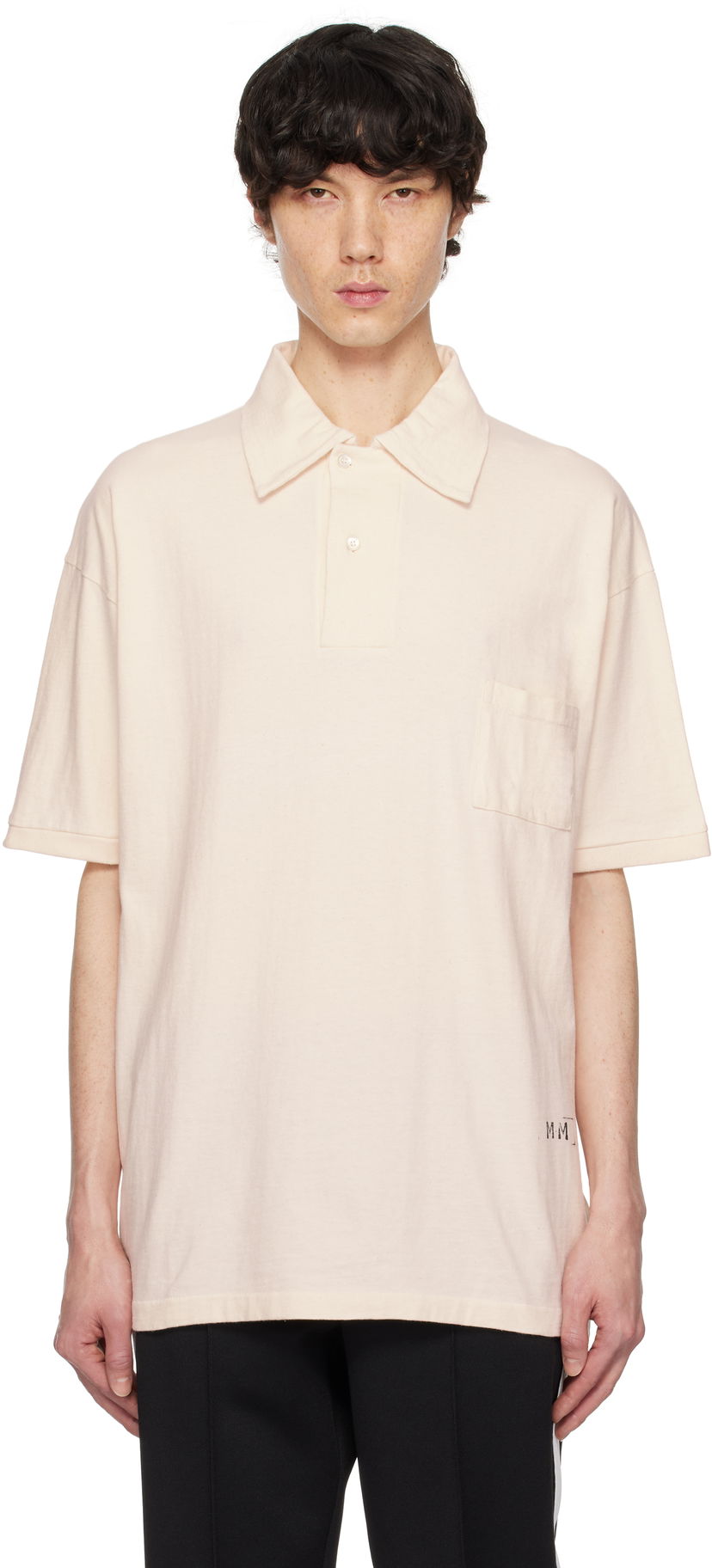 Polo majica Maison Margiela Maison Margiela Printed Polo Bež | S50GL0060 M20061