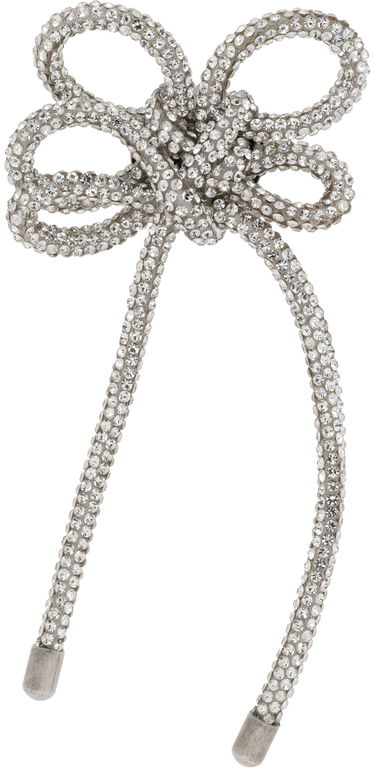 Uhani Acne Studios Crystal Cord Single Clip-On Earring Siva | C50427-, 0