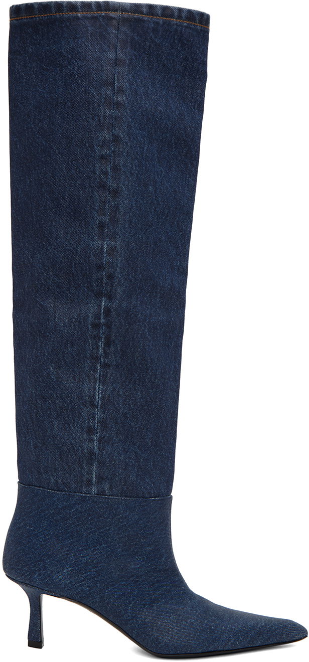 Superge in čevlji Alexander Wang Alexander Wang Slouch Knee-High Boots Modra | 30223B022