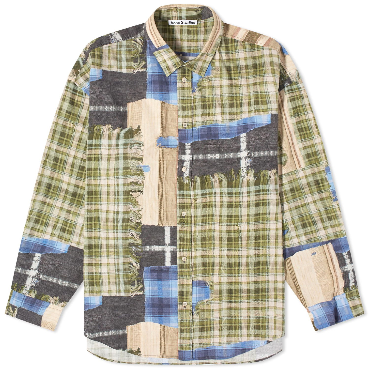 Srajce Acne Studios Setar Towel Print Check Shirt Zelena | BB0578-BHM, 0
