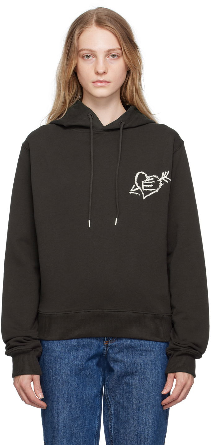 Pulover Études Limit Graphic Print Cotton Hoodie Siva | H23MM282A01570