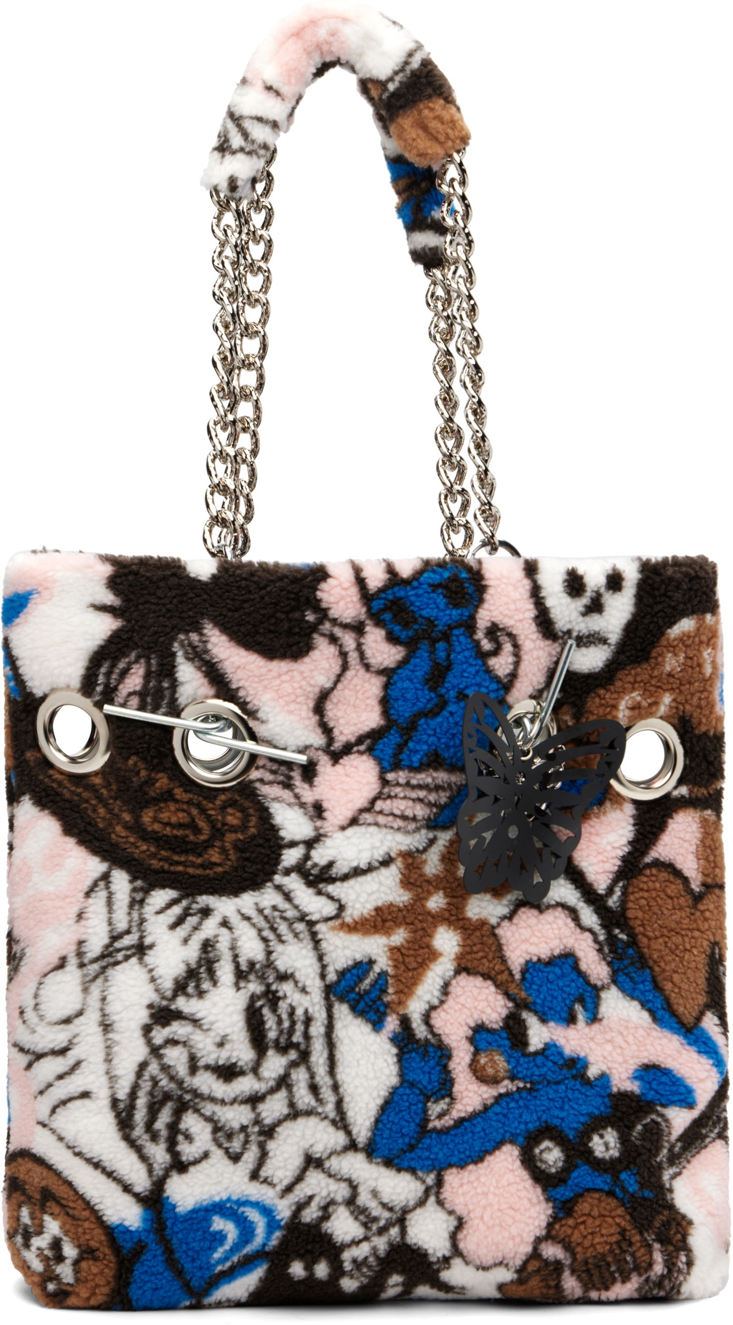 Tote bag Chopova Lowena Printed Chain Strap Fleece Tote Večbarvna | 6457, 0