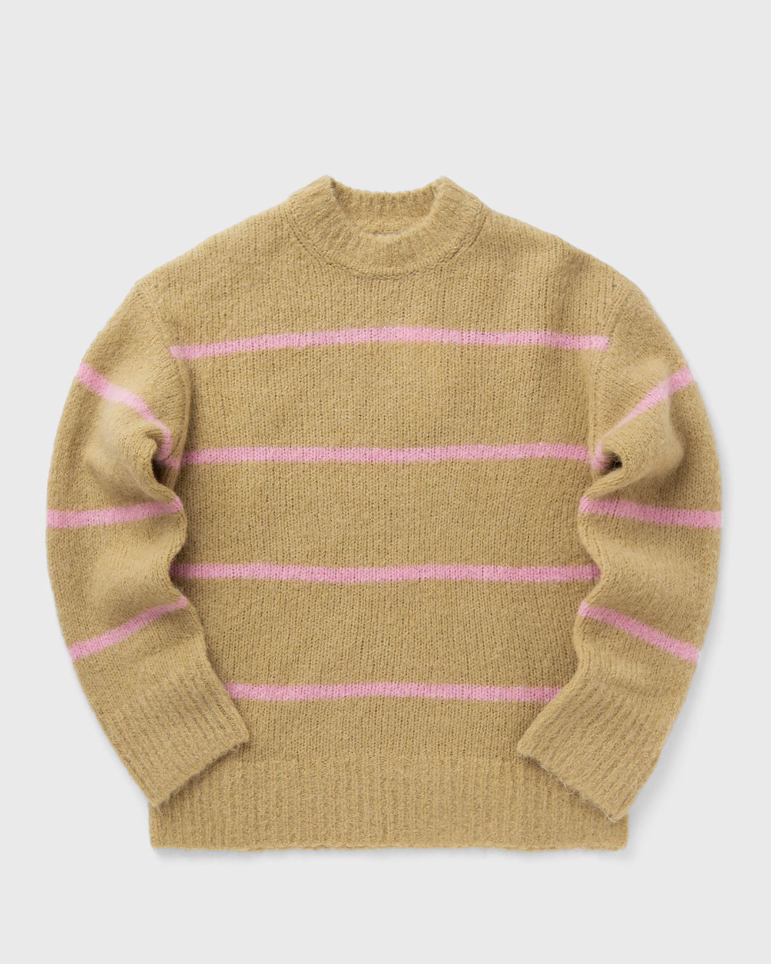 Pleteni pulover Samsoe Samsoe Samsøe & Samsøe SAJOAN Striped Knit Sweater, Size L Rjava | F24300052-OLIVE_GRAY_ST, 0