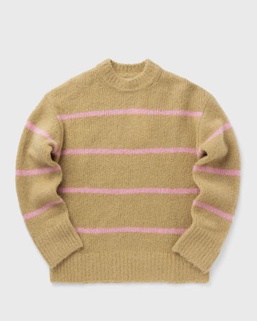 Pleteni pulover Samsoe Samsoe Samsøe & Samsøe SAJOAN Striped Knit Sweater, Size L Rjava | F24300052-OLIVE_GRAY_ST, 0