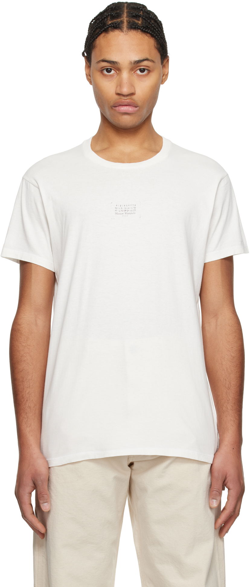 Majica Maison Margiela Maison Margiela Stamp Logo T-Shirt Bela | S50GC0706 S24575