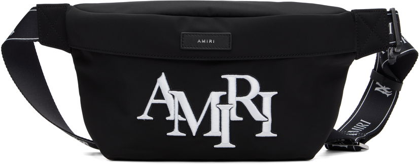 Torbice za okoli pasu AMIRI AMIRI Staggered Belt Bag Črna | AMBGSO1016