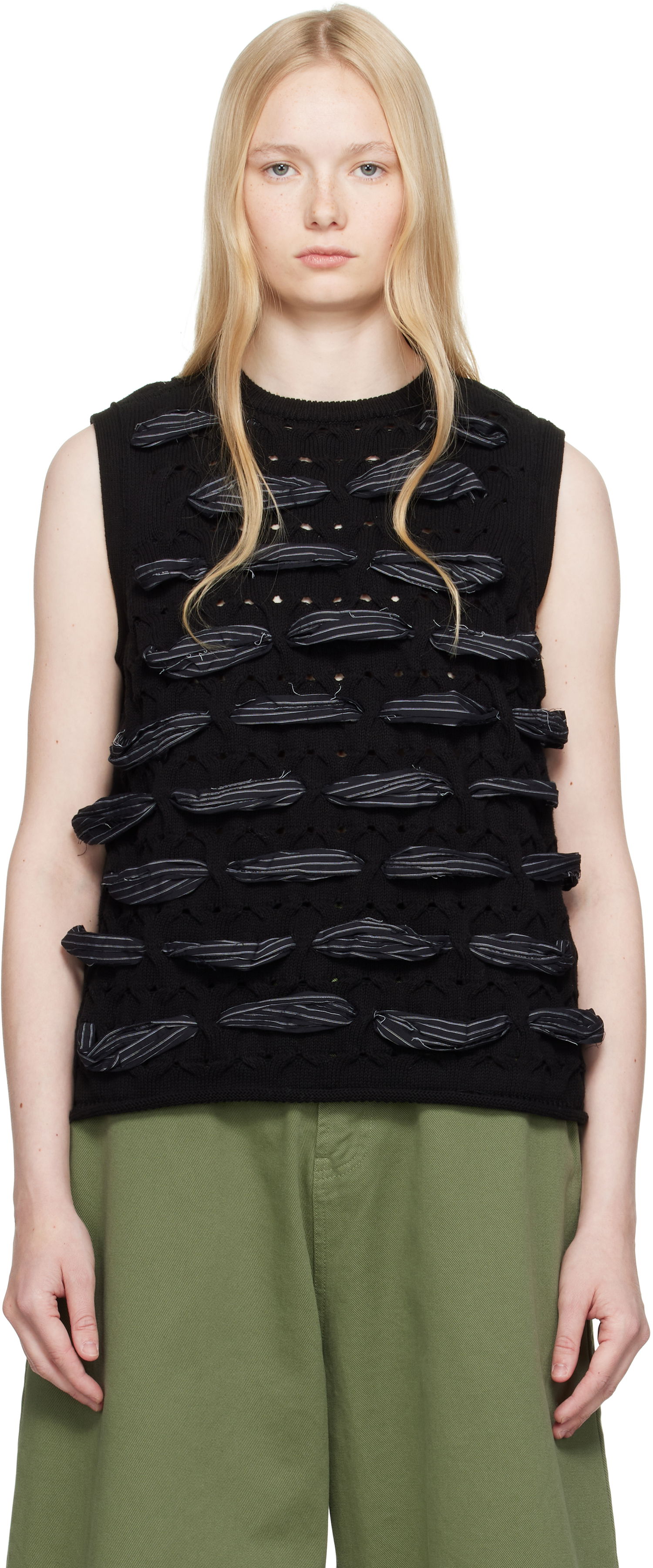 Pleteni pulover ADER ERROR ADER error Knit Vest Črna | BO01SSKT0202BK, 0
