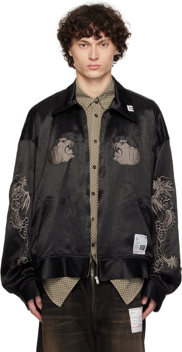 Bomber jakna Maison MIHARA YASUHIRO MIHARA YASUHIRO Collared Souvenir Jacket Črna | J14BL144, 0
