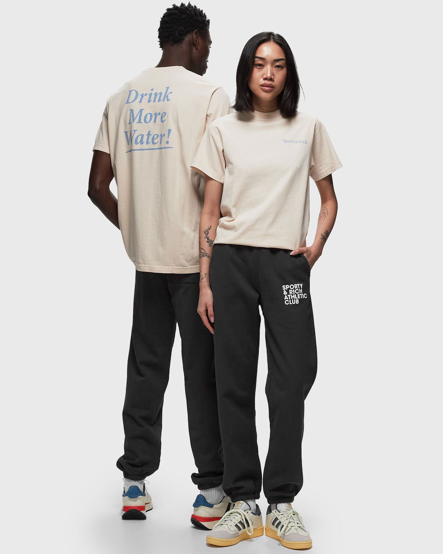 Majica Sporty & Rich 'Drink More Water' T-Shirt Bež | TSAW2372CR, 1