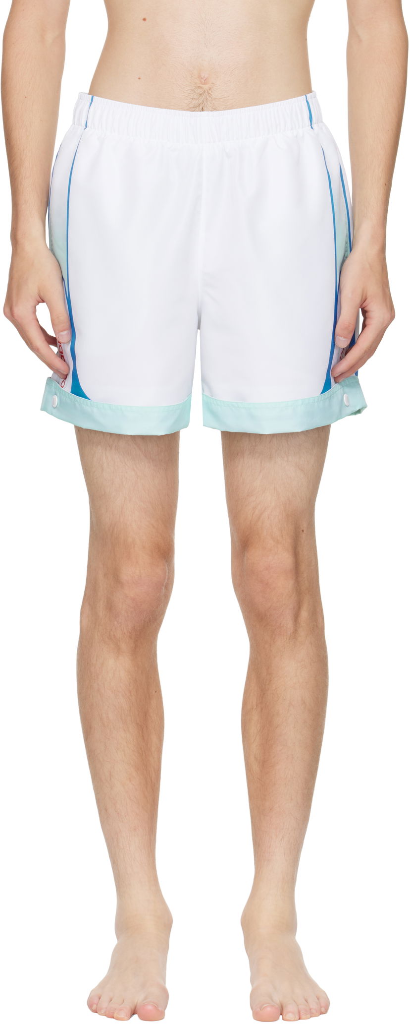 Kopalke Casablanca Casablanca Logo Swim Shorts Bela | MPF25-SWM-065-01