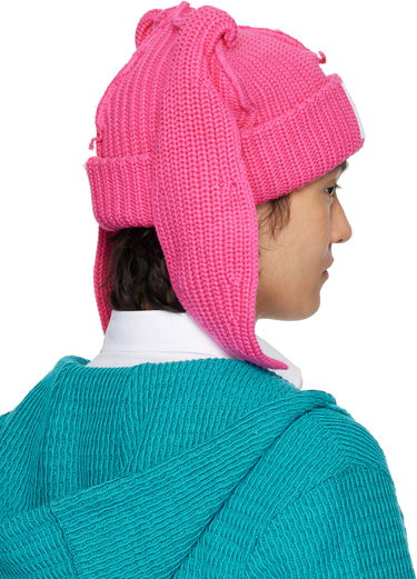 Beanie Charles Jeffrey Loverboy Charles Jeffrey LOVERBOY Chunky Knit Rabbit Beanie Roza | 54130404, 4