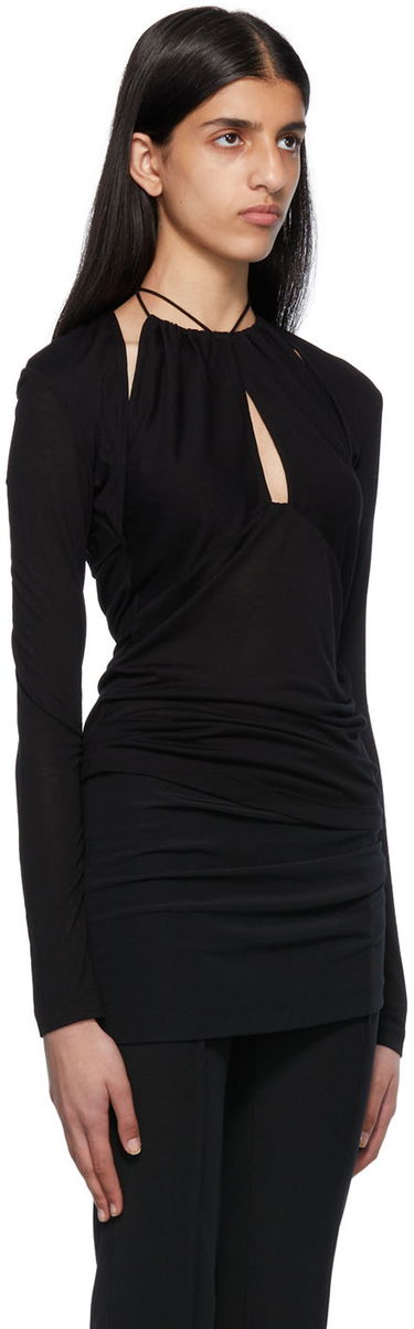 Majica brez rokavov Helmut Lang Halter Longsleeve Top Črna | Ls Halter Top, 1