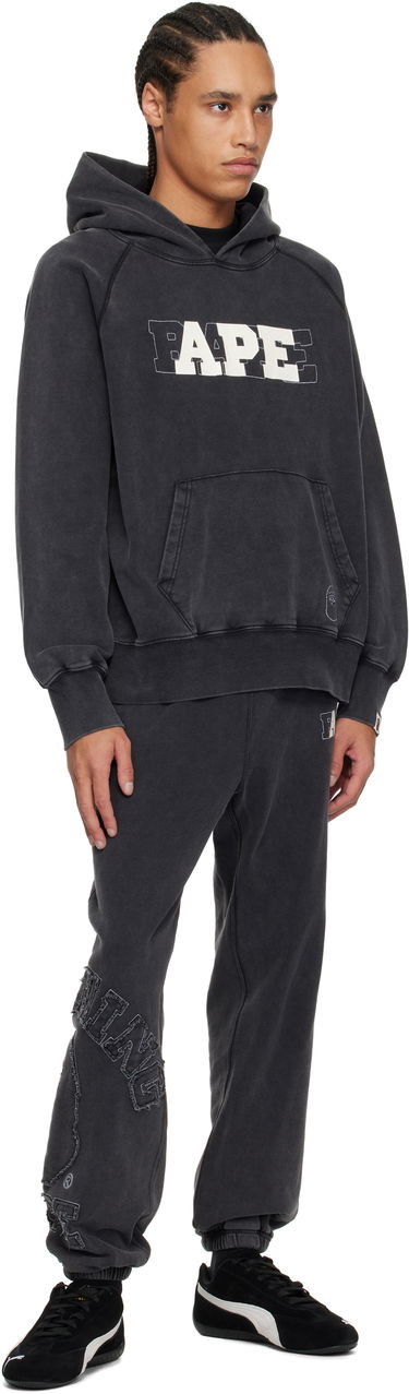 Pulover BAPE A Bathing Ape Washed Effect Relaxed Fit Hoodie Črna | 001PPK801001M, 3