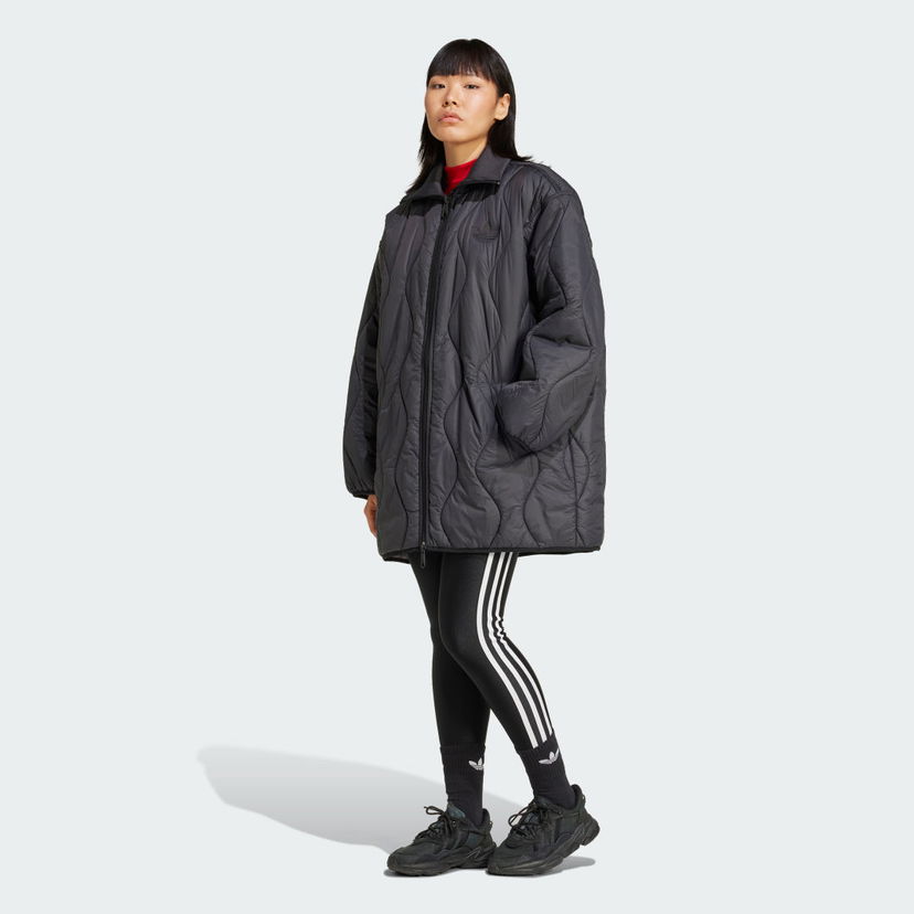 Puhovka adidas Performance Fashion Quilted Mid Črna | IW5862