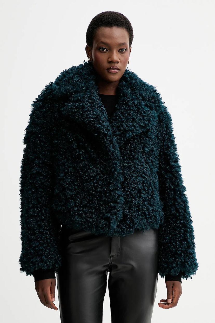 Jakna STAND STUDIO Samara Curly Faux Fur Jacket Turkizna | 61701.9406