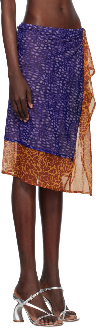 Krila Dries Van Noten Dries Van Noten Double Layered Midi Skirt Večbarvna | 251-011164-1619, 1