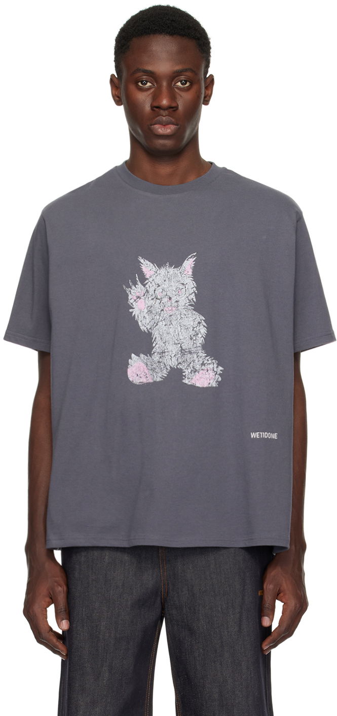 Majica We11done Printed T-Shirt Siva | WD-TT1-24-765-U-CH