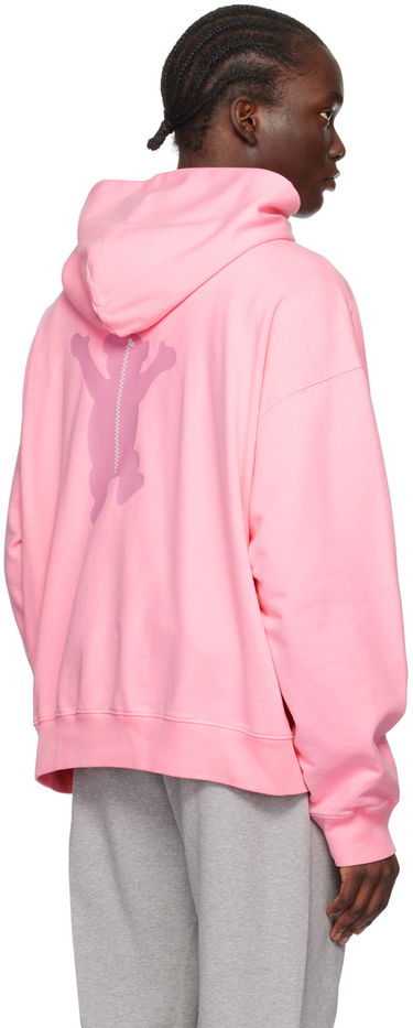 Pulover We11done Teddy Graphic Print Hoodie Roza | WD-TH3-22-727-U-PK, 2