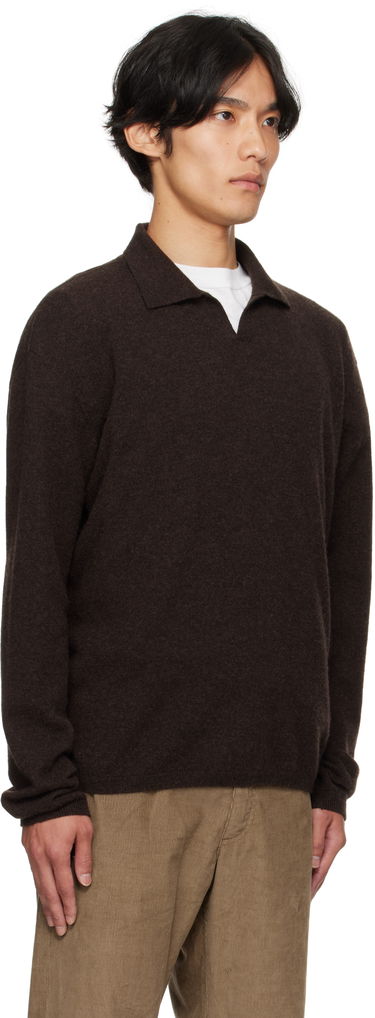 Pleteni pulover The Row The Row Franz Knit Polo Rjava | 1015-Y556, 1