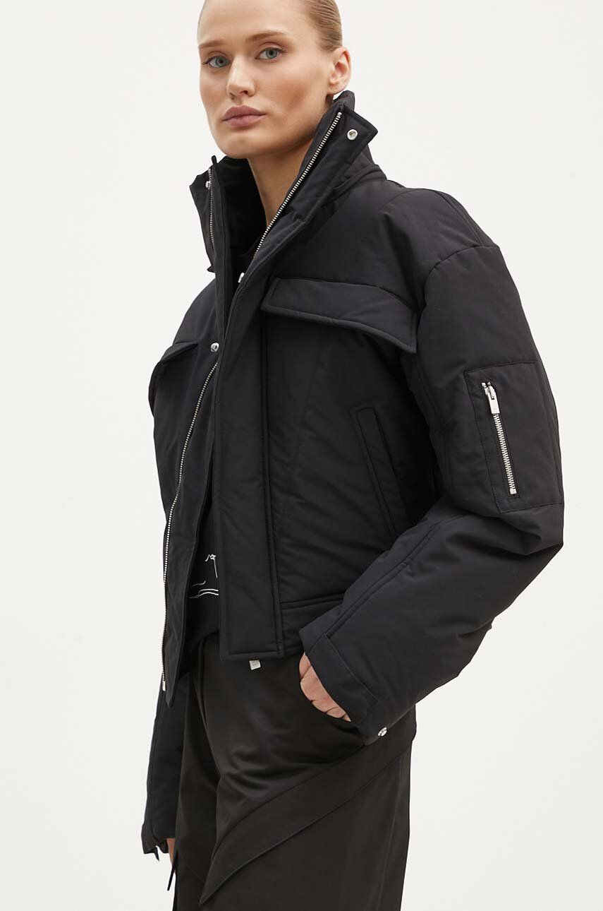 Puhovka HELIOT EMIL Cropped Asymmetrical Puffer Jacket Črna | PREAW24.W.02.132, 0