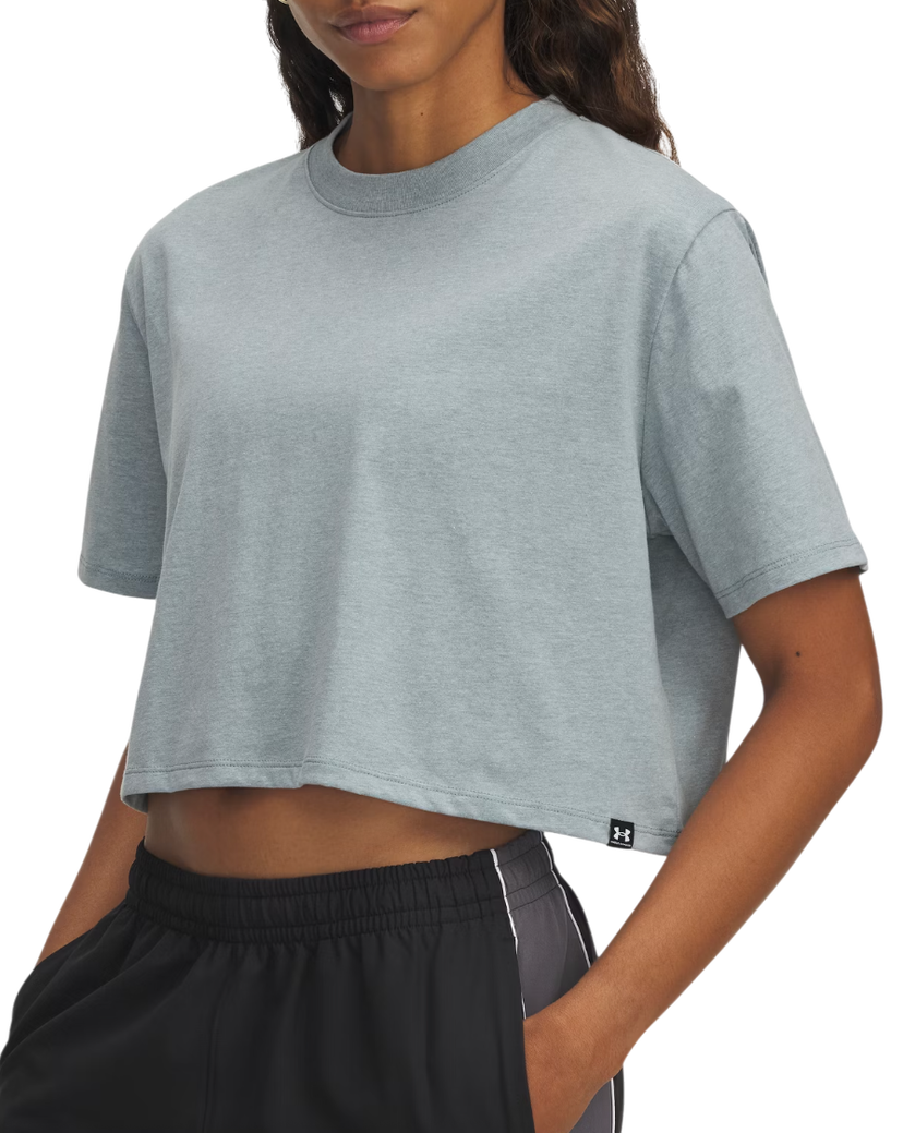 Krop-top Under Armour Under Armour Rival Short Sleeve Crop Top Modra | 1389721-587